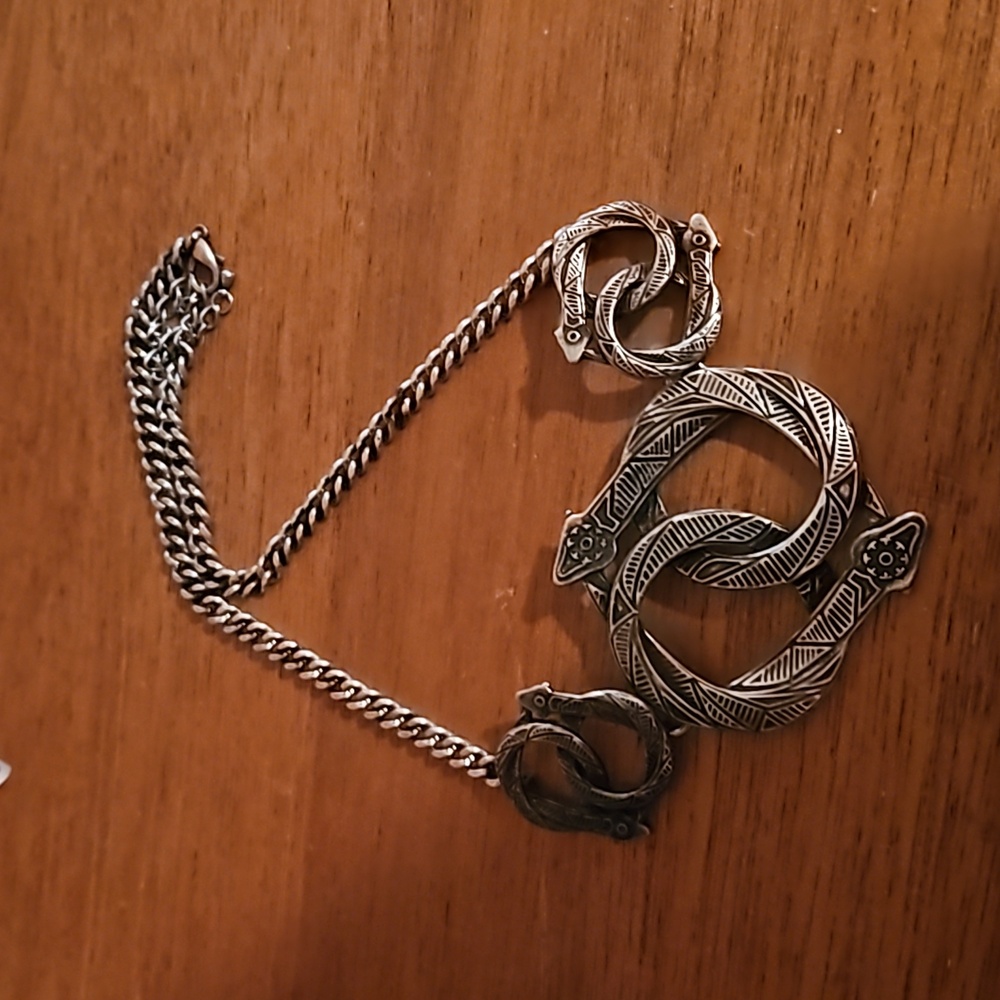 Snake infinity necklace